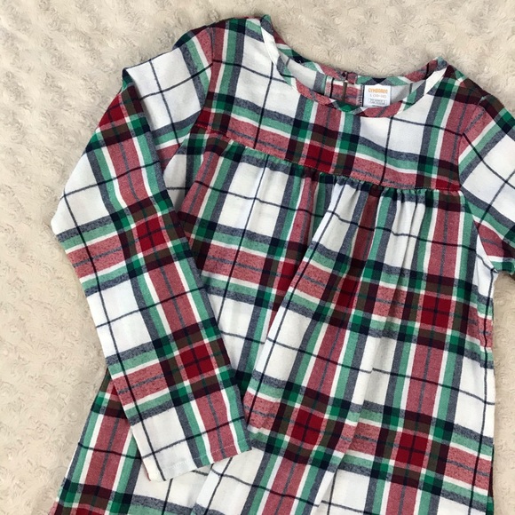 green plaid nightgown